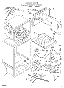 LINER Diagram and Parts List for ET21UKXJT01  Whirlpool Refrigerator
