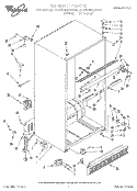 CABINET Diagram and Parts List for ET25DMXAN00  Whirlpool Refrigerator