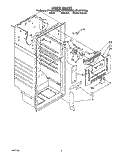 LINER Diagram and Parts List for RT16DKYXW00  Roper Refrigerator