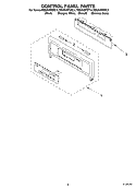 CONTROL PANEL PARTS Diagram and Parts List for RBD245PDQ14  Whirlpool Wall Oven