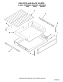 DRAWER AND RACK PARTS Diagram and Parts List for KERS303BWH0  KitchenAid Range