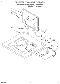 WASHER TOP AND LID Diagram and Parts List for LTE7245AN0  Whirlpool Washer Dryer Combo