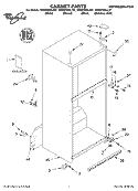 CABINET, LITERATURE Diagram and Parts List for GR9SHMXLQ01  Whirlpool Refrigerator