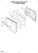 LOWER OVEN DOOR Diagram and Parts List for KEBI241YBL4  KitchenAid Wall Oven