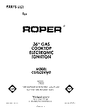 SECTION Diagram and Parts List for CGX635VW0  Roper Range