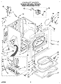 CABINET Diagram and Parts List for LGR7848DQ0  Whirlpool Dryer