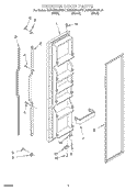 FREEZER DOOR Diagram and Parts List for KSRS25KGWH01  KitchenAid Refrigerator