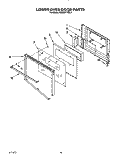 LOWER OVEN DOOR Diagram and Parts List for KEBI241YBL1  KitchenAid Wall Oven