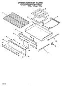 OVEN & BROILER PARTS Diagram and Parts List for YSF315PEKQ0  Whirlpool Range