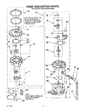 PUMP AND MOTOR Diagram and Parts List for KUDA230YAL0  KitchenAid Dishwasher