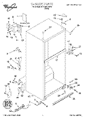CABINET, LITERATURE Diagram and Parts List for 3ET21NKXGW00  Whirlpool Refrigerator