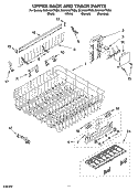 UPPER RACK AND TRACK PARTS Diagram and Parts List for GU2455XTSB0  Whirlpool Dishwasher