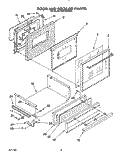 DOOR AND BROILER Diagram and Parts List for SF310PEYQ0  Whirlpool Range