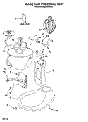 BASE AND PEDESTAL UNIT ACCESSORY PARTS Diagram and Parts List for KM25G0XWH4  KitchenAid Mixer
