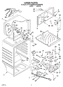 LINER Diagram and Parts List for ET1FTKXKT02  Whirlpool Refrigerator