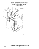 DRYER SUPPORTS AND WASHER CABINET H Diagram and Parts List for LT5100XSW0  Whirlpool Washer Dryer Combo