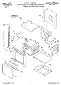 OVEN Diagram and Parts List for GBS277PDB1  Whirlpool Wall Oven