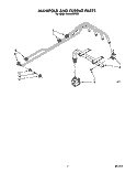 MANIFOLD AND TUBING Diagram and Parts List for SC8900EXW0  Whirlpool Cooktop