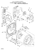 BULKHEAD Diagram and Parts List for LGR6638DW1  Whirlpool Dryer