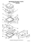REFRIGERATOR SHELF PARTS Diagram and Parts List for KSRG25FVMS04  KitchenAid Refrigerator