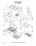 SHELF PARTS Diagram and Parts List for GX5SHDXVB02  Whirlpool Refrigerator