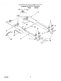 COOKTOP BURNER Diagram and Parts List for KGRT500FWH1  KitchenAid Range