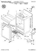 SECTION Diagram and Parts List for KUWS246EBL0  KitchenAid Wine and Beverage Cooler