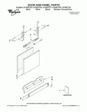 DOOR AND PANEL PARTS Diagram and Parts List for DU1055XTVB1  Whirlpool Dishwasher