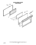 OVEN DOOR, LIT/OPTIONAL Diagram and Parts List for FGP325VW2  Roper Range