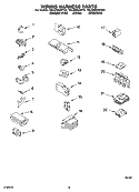 WIRING HARNESS PARTS Diagram and Parts List for 7MLSR8534PT0  Whirlpool Washer