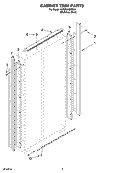 CABINET TRIM PARTS Diagram and Parts List for KSSP36QMS02  KitchenAid Refrigerator