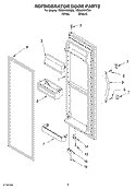 REFRIGERATOR DOOR PARTS Diagram and Parts List for TS22AFXKQ05  Estate Refrigerator