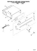 TOP GRILLE AND UNIT COVER PARTS Diagram and Parts List for KSSO36QMB00  KitchenAid Refrigerator