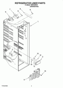 REFRIGERATOR LINER PARTS Diagram and Parts List for TS25CGXTD01  Estate Refrigerator