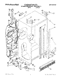 CABINET Diagram and Parts List for KSRC25DXWH11  KitchenAid Refrigerator