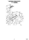 CONTROL PANEL PARTS Diagram and Parts List for KUIA15NRHS11  KitchenAid Ice Maker