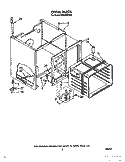 OVEN Diagram and Parts List for RF3020XXN0  Whirlpool Range