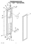 FREEZER DOOR PARTS Diagram and Parts List for KSSS42QMW03  KitchenAid Refrigerator