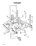 FRAME, LIT/OPTIONAL Diagram and Parts List for WU1800XX0  Roper Dishwasher