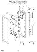 REFRIGERATOR DOOR Diagram and Parts List for KSRS22FGBL03  KitchenAid Refrigerator