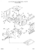 AIR FLOW AND CONTROL Diagram and Parts List for CA6WM41  Crosley Air Conditioner