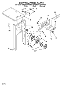 CONTROL PANEL PARTS Diagram and Parts List for KUCS02CRSS0  KitchenAid Trash Compactor