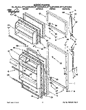 DOOR Diagram and Parts List for ET14JKXAN00  Whirlpool Refrigerator