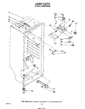 LINER Diagram and Parts List for EV190FXSW00  Whirlpool Freezer