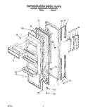 REFRIGERATOR DOOR Diagram and Parts List for RS25AWXAW00  Roper Refrigerator