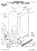 CABINET PARTS Diagram and Parts List for GC3SHEXNQ00  Whirlpool Refrigerator