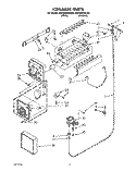 ICEMAKER, LITERATURE AND OPTIONAL Diagram and Parts List for RS22AWXAL00  Roper Refrigerator