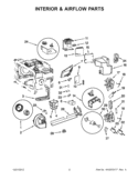 INTERIOR & AIRFLOW PARTS Diagram and Parts List for GH7208XRQ4  Whirlpool Microwave