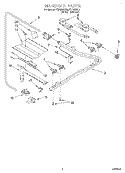 LITERATURE, MANIFOLD Diagram and Parts List for FGP335BL4  Roper Range