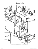 CABINET Diagram and Parts List for TEDL200WW0  Whirlpool Dryer